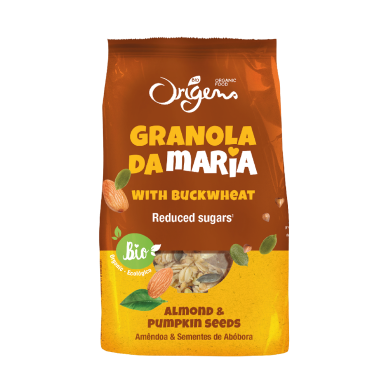 granola maria amendoa e abobora produto biologico