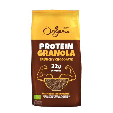 granola crunchy proteica de chocolate