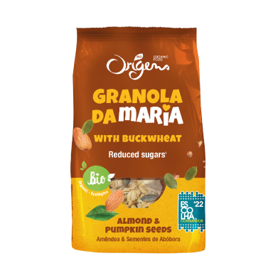 granola maria amendoa e abobora produto biologico