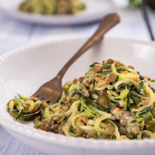 zoodles cougete e abacate